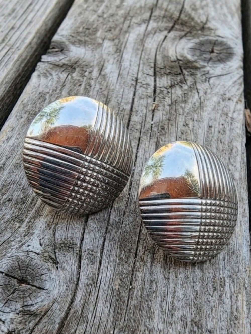 Sterling Silver Concho Disc Earrings